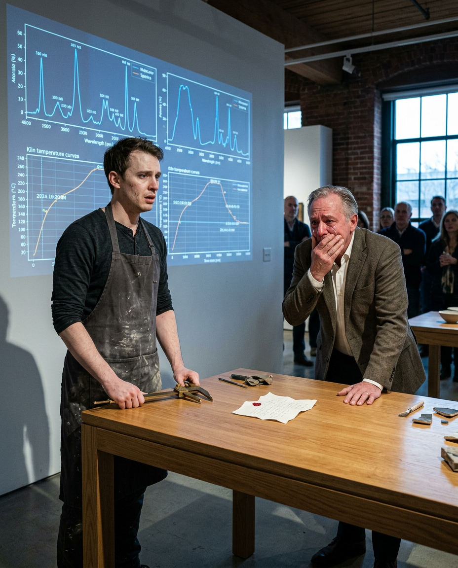 When the Renowned Ceramic Master Accused Me of Intellectual Theft During a Global Guild Symposium, I Flipped the Manual Override and Projected My Immutable Kiln Logs Across the Gallery Wall